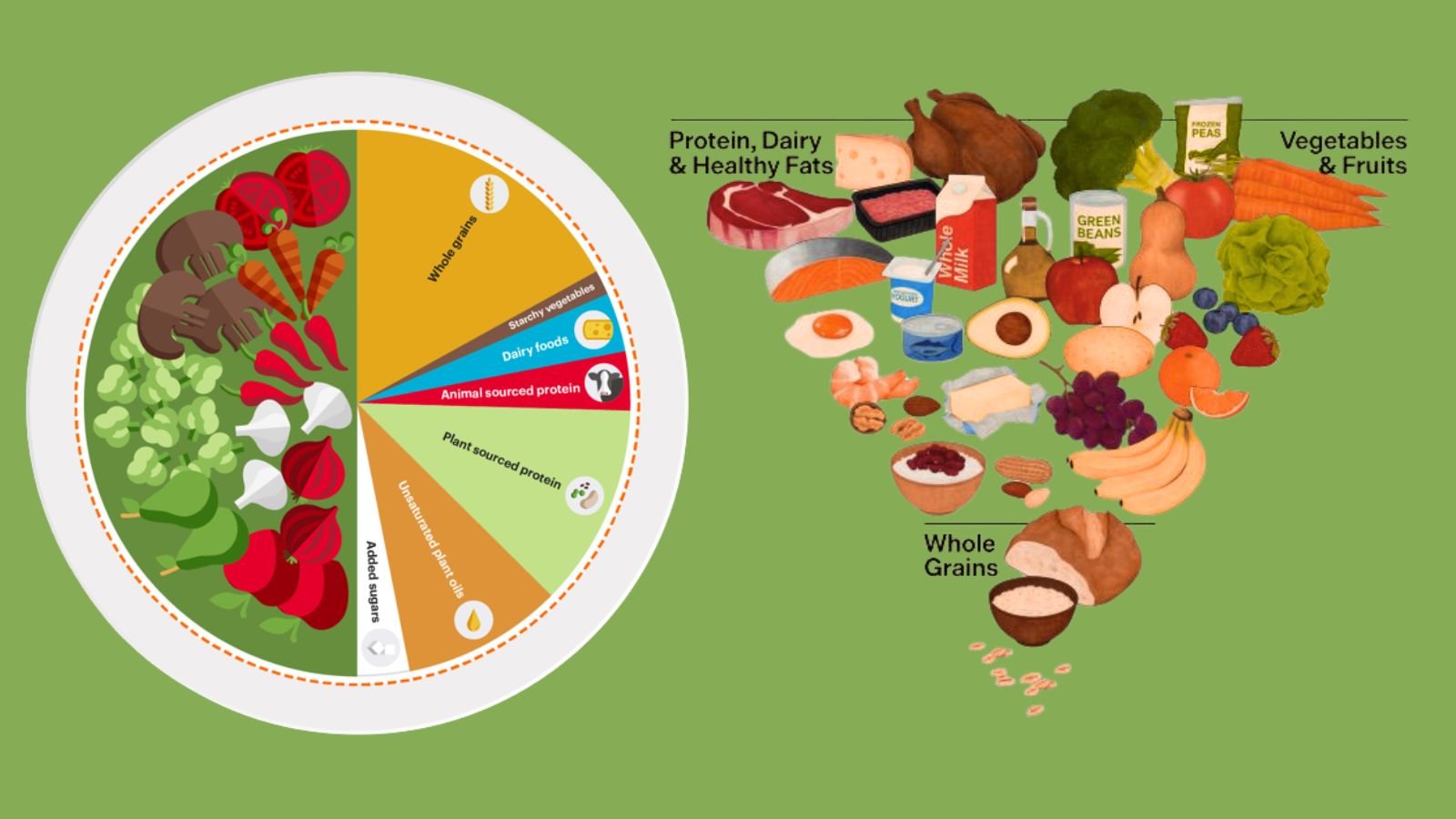 De 'planetary health' plate van EAT-Lancet versus de nieuwe Amer