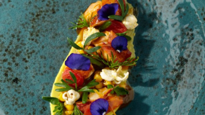 Kreeft met popcorn