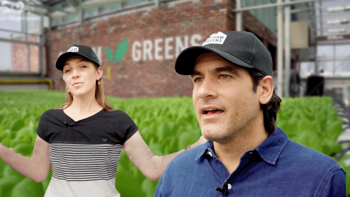 Urban farm Gotham Greens in New York kweekt groente op het dak van de supermarkt