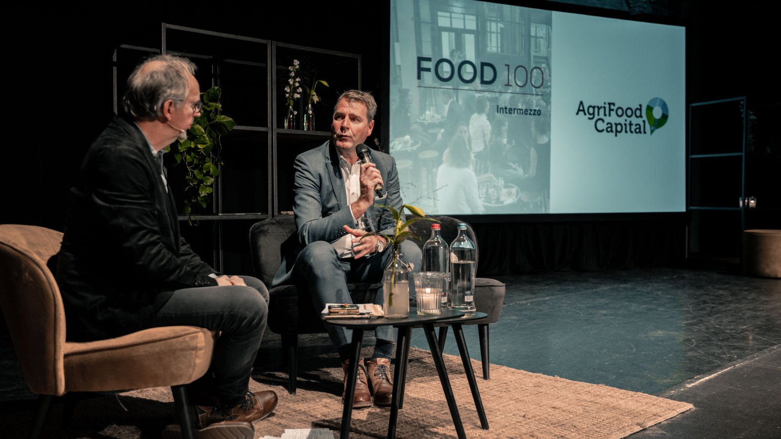 Hans Steenbergen en Roel Schutten op de uitreiking van de Food10