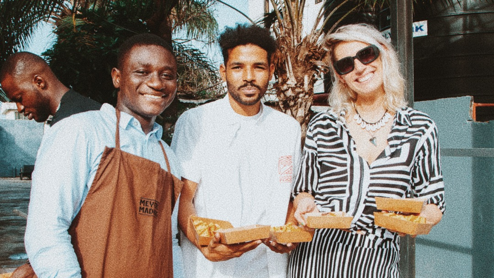Members of the Ghana Food Movement, Lotte Wouters on the right