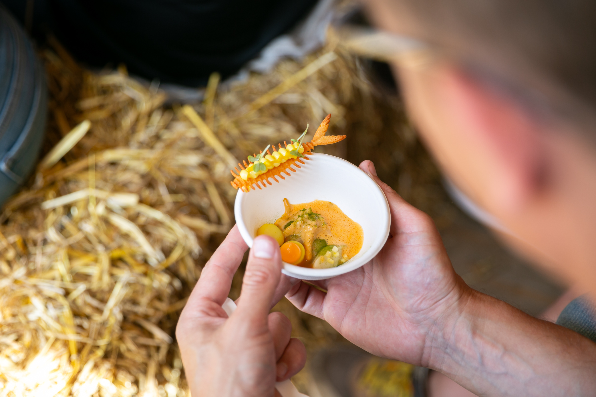 Bouillabaisse met Remeker kaas bereid door Thijs Meliefste voor Food Inspiration Days Outdoor '23, foto door: Nadia ten Wolde 