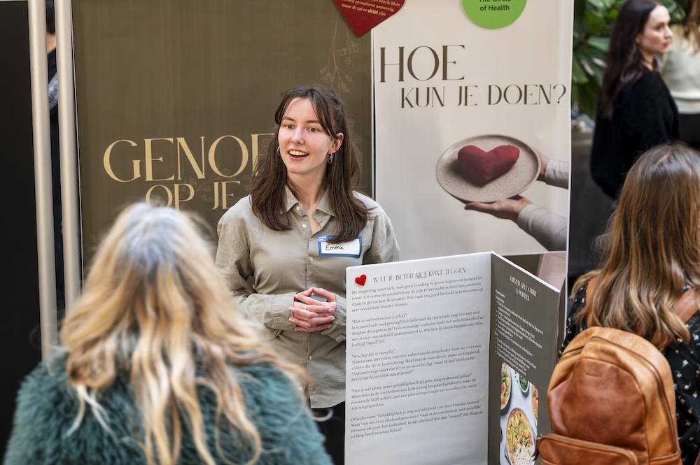Emma van den Wildenberg won in de categorie Health met het concept 'Genoeg op je bord'