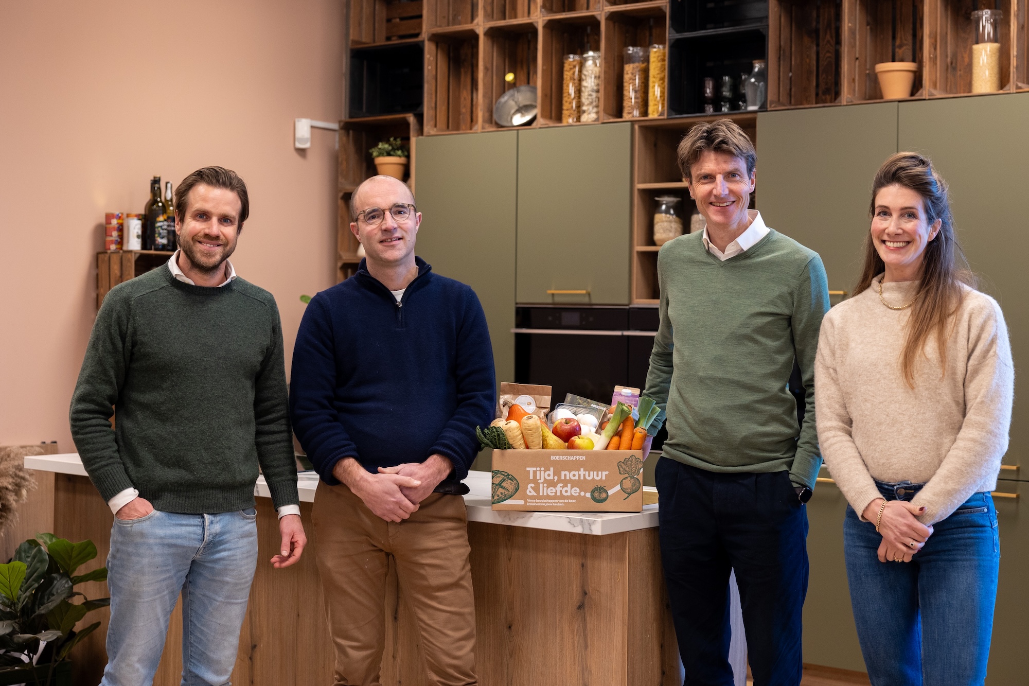 De huidige directie (v.l.n.r.): oprichter Stijn Markusse, COO Piet Hein Zijtveld, CEO Drees Peter van den Bosch en oprichter Stéphanie Vellekoop