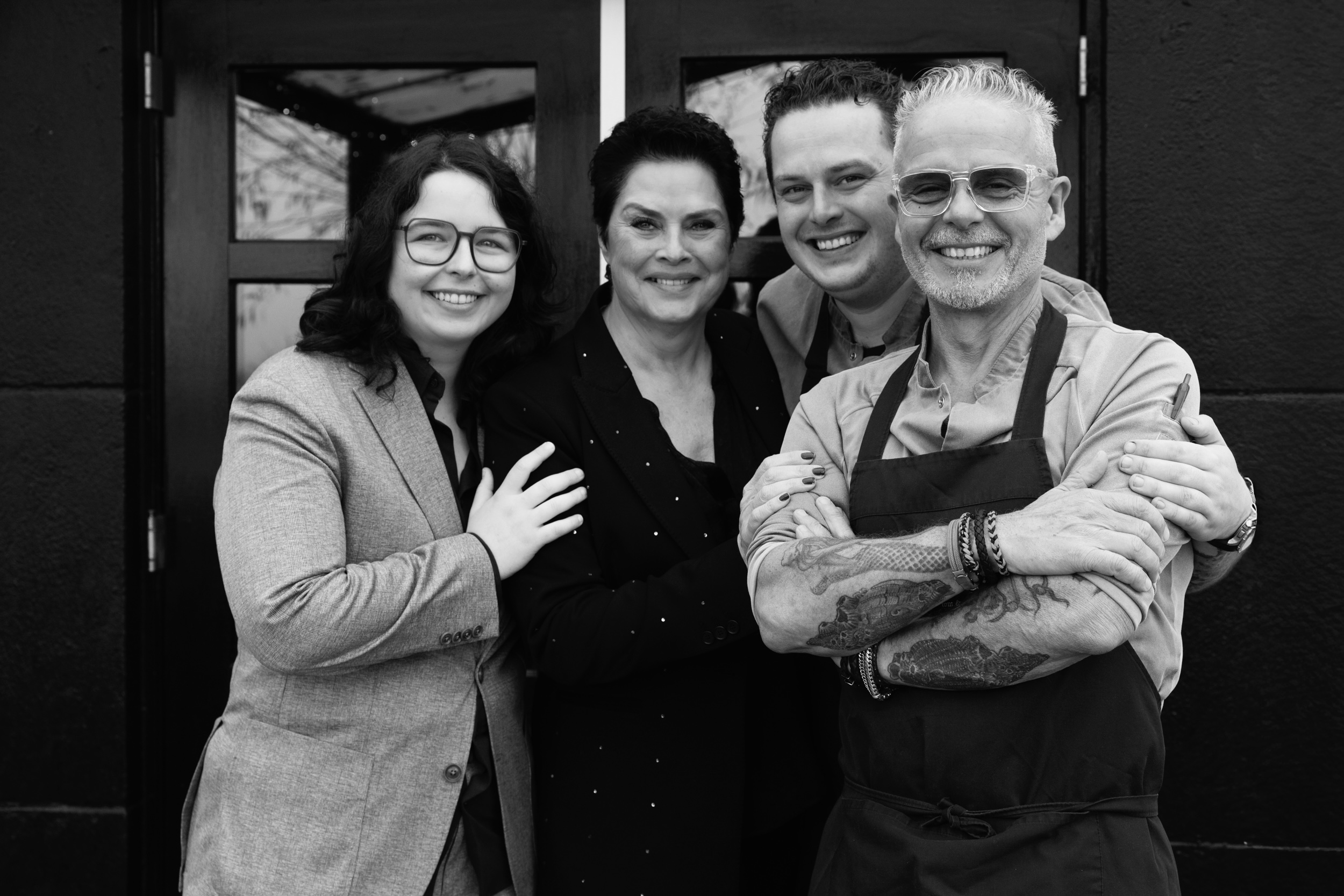 V.l.n.r.: Evie, Blanche, Tom en Edwin Vinke | foto door: Willy Lippens