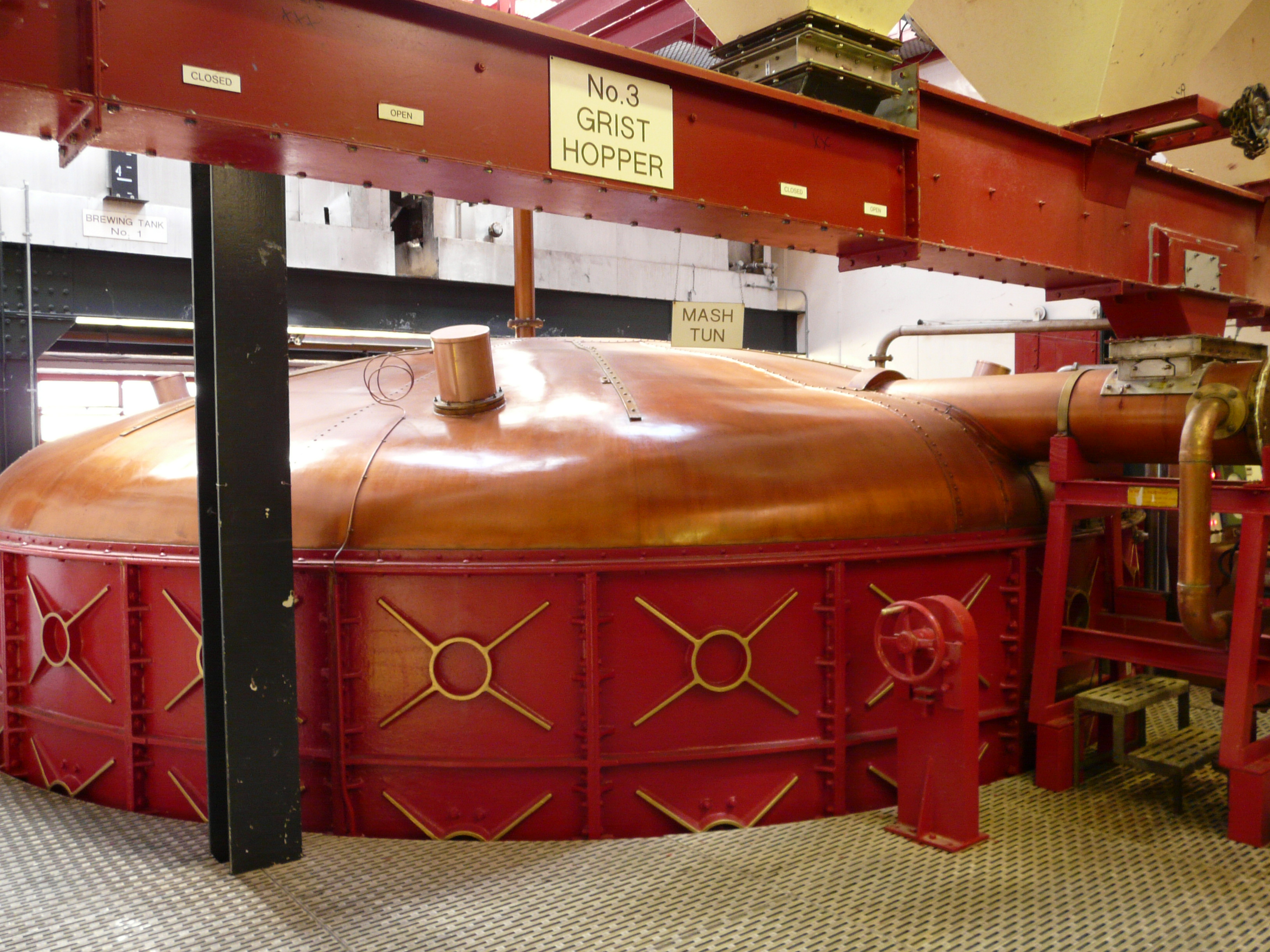 Mash tun bij de Schotse whiskyproducent Ardmore