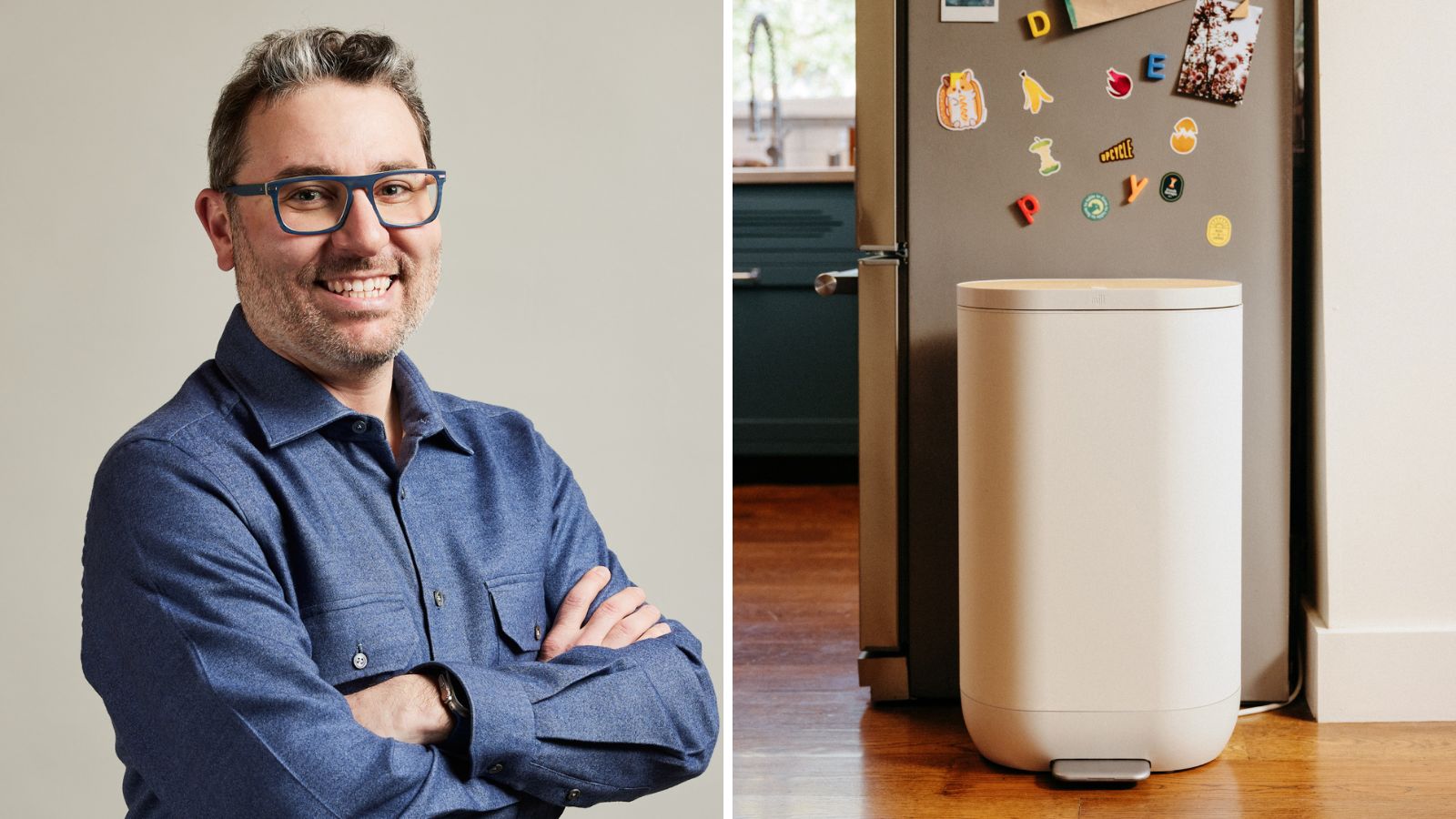 Matt Rogers is the Founder and CEO of Mill (l) | The Mill bin (r)