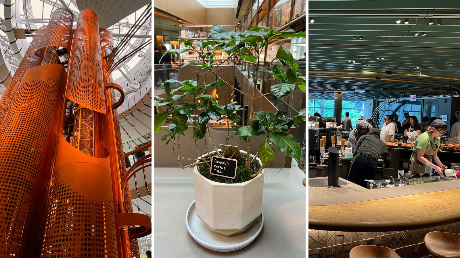 Vier etages Starbucks beleving bij de roltrappen in de Reserve Roastery Chicago | Foto: Hans Steenbergen