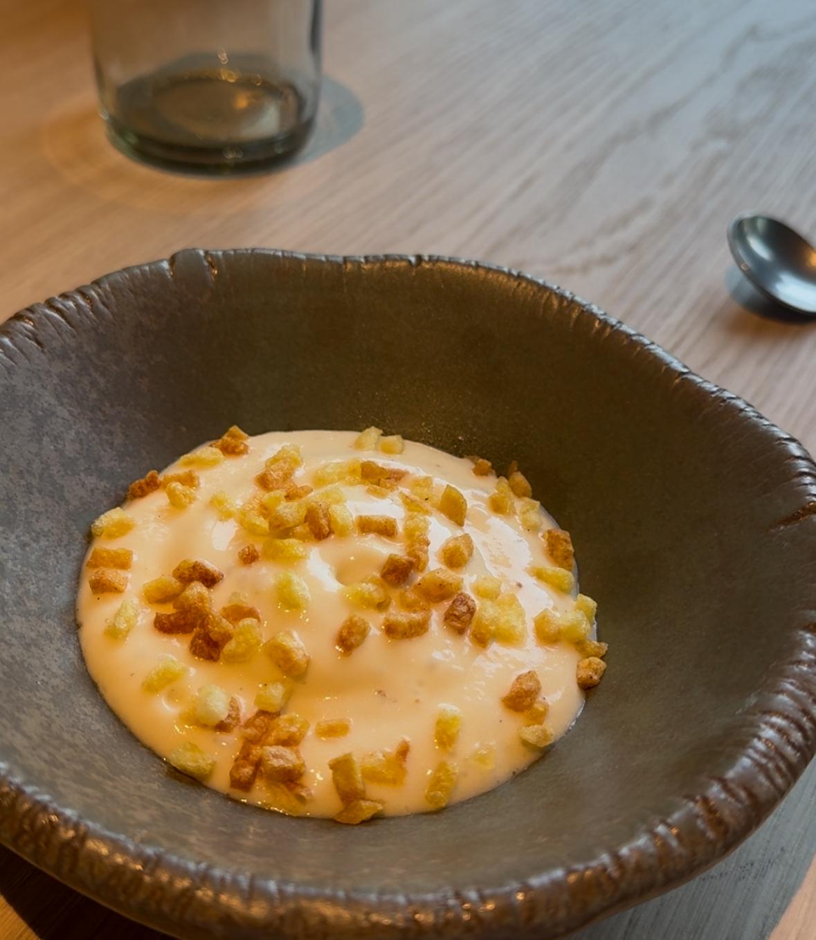 Amuse van witte boon en vanille