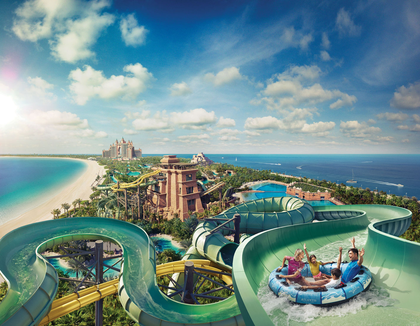 Het waterpark van Atlantis The Palm (persfoto)