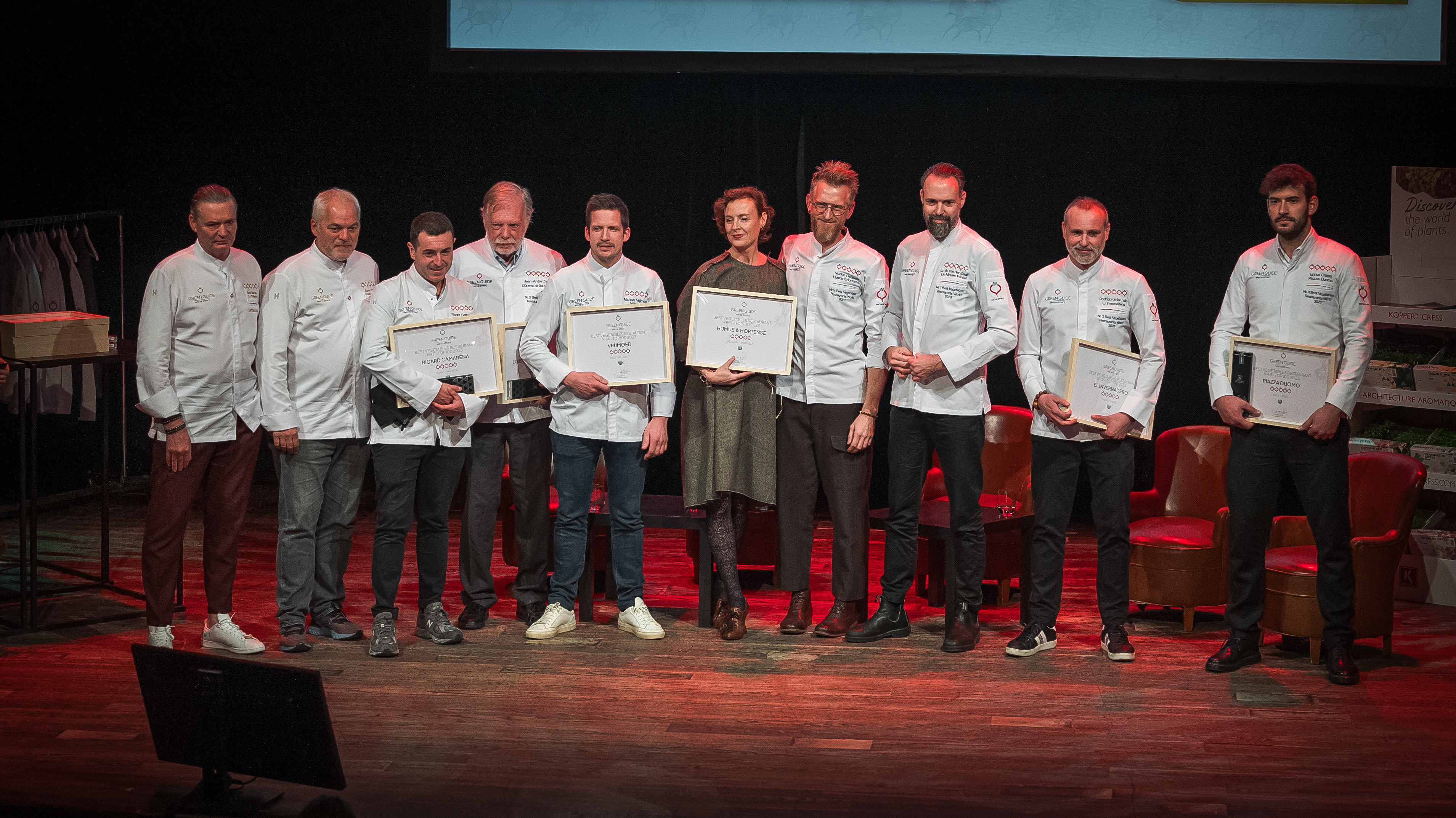 Chefs uit de top 10 tijdens de We're Smart Awards