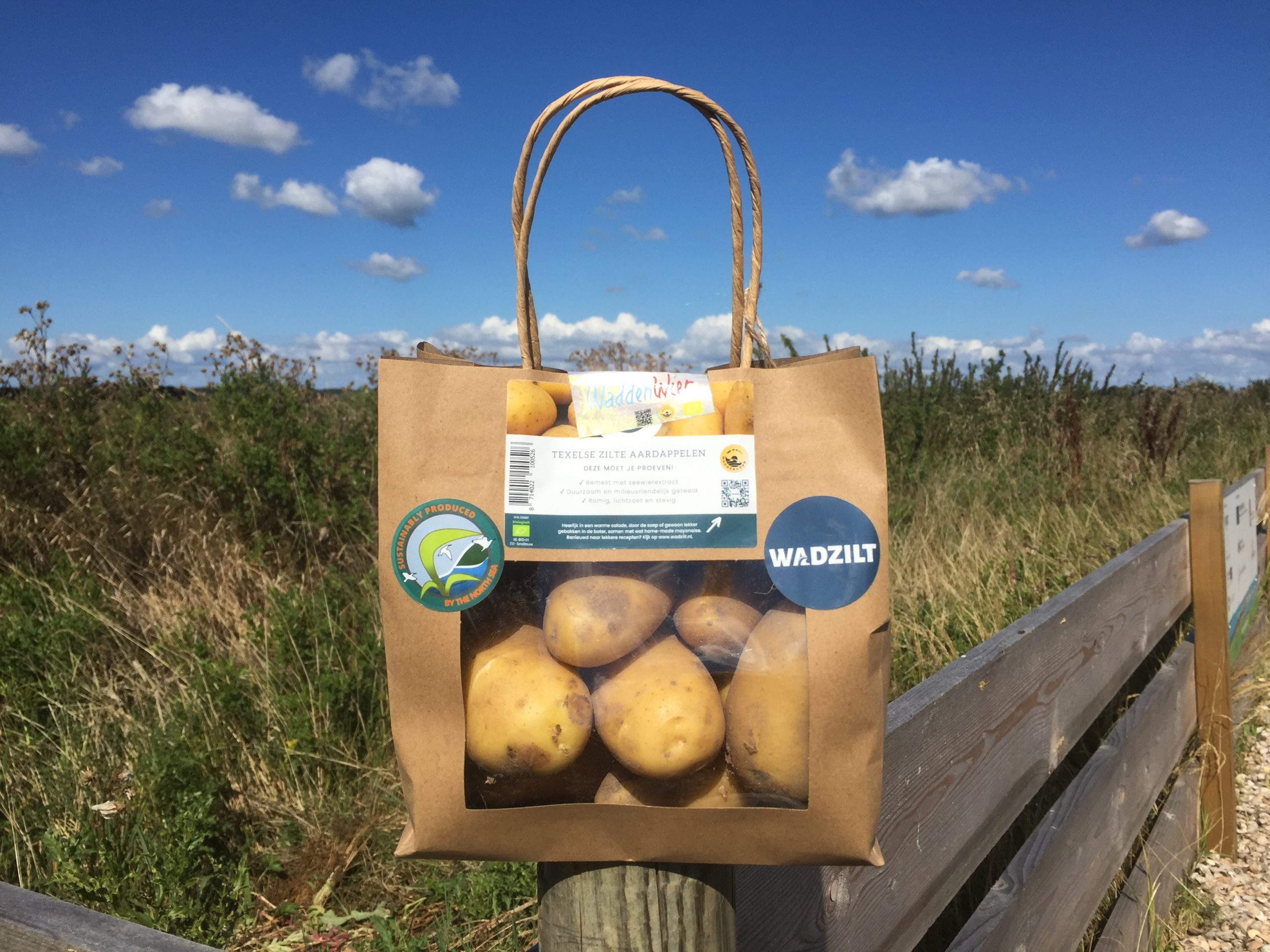 Potatoes grown in saline conditions, branded under a special label 'Wadzilt' for the Dutch market